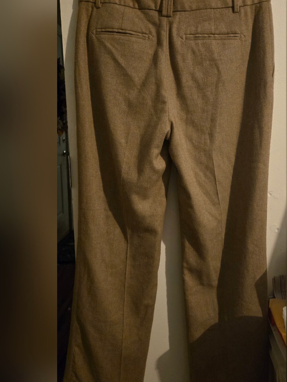 Banana Republic Petite 8 Trousers in Tan, Flat Front Wool Blend - Picture 8 of 8